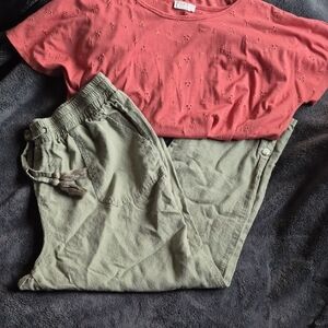 Casual Olive Green Pants